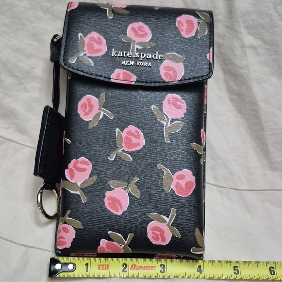 Kate Spade New York Ditzy Floral Black North South Crossbody Bag - Picture 6 of 12